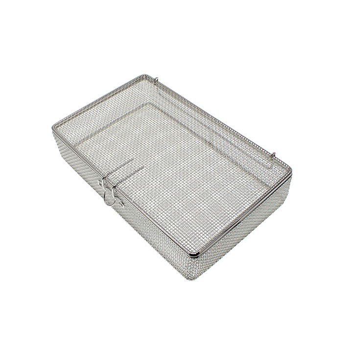 Korg trådkorg sterilisation finmaskig med lock 280x170x60mm